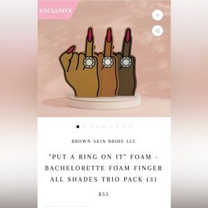 Bachelorette/engagement foam fingers